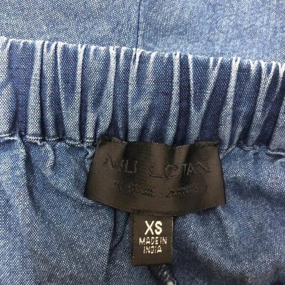 Nili Lotan Tilly Cotton Chambray Shorts High Waisted Deep Indigo XS New 255585 - Picture 9 of 9